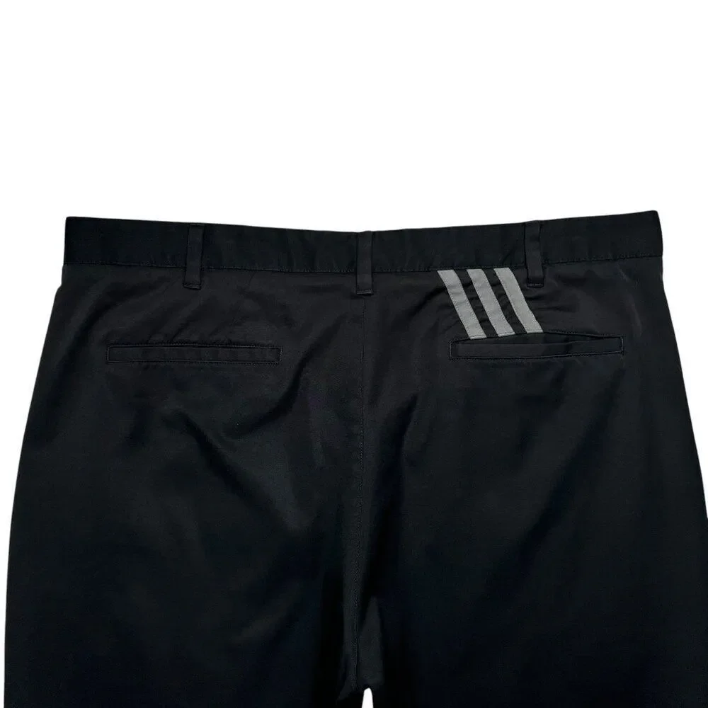 Adidas Golf Shorts Men's 38 Black‎ Pure Motion Stretch 3-Stripe Performance